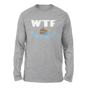 WTF - Where's The Food Men/Unisex Drop Shoulder Sweatshirt in Athletic Heather color